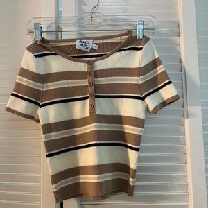 Emma Chamberlain Princess Polly Stripped Baby Tee NEVER WORN